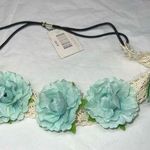 G by Gennaro Flower and Lace Boho Hair Band Blue Photo 0