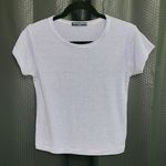 Brandy Melville light blue and white striped top Photo 3