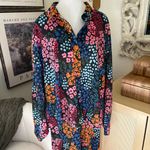 Johnny Was Astrid Pleated Pant and Shirt set Size Extra Large Floral Wide Leg Photo 4