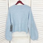 Anthropologie Broadway 38  Rhinestone Fringe Balloon Sleeve Sweater Blue XL‎ Photo 9