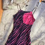 American Vintage Black And Pink Polka Dot Floral Print Dress Photo 3