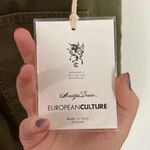 European Culture Avantgar denim wide leg cropped released hem pants size 30 Photo 15