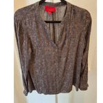 Jennifer Lopez Size M Womens Long Sleeve Tunic Light Weight Black & Gray Top Size M Photo 0