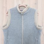 Old Navy Womens Sherpa Lined Vest Size M Gray Fleece Minimalist Cozy Apres Ski Photo 1
