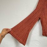 Lulus Orange Oversized Ribbed Boho Sweater Womens M Flare Sleeve Beachy Casual Photo 9