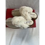 Kelly & Katie  KENDRA Sweater Slippers Beige Tan Knit Fuzzy NIB M 7-8 Photo 1