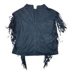 Gianni Bini  Black Crop Fringe Sleeveless Top S Trendy,Boho,Summer,Western Photo 2