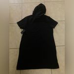 Tommy Hilfiger Black Hoodie T-Shirt Dress with Logo Tape – Size XL Photo 8