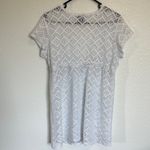 Catalina  White Crochet Lace Swim Cover-Up Size Medium Photo 3