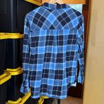 Divided  by H&M Blue Black Plaid 100% Cotton Button Down Shirt Top Size 8 Medium Photo 7