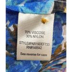 PEARLS By Aratta Los Angeles Women's Boho Floral Print V Neck Tunic Dress XL Blue Photo 5