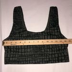 Fabletics  Green Reptile Print Sports Bra Size Medium Workout Top Photo 2