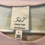 Cinq à Sept Cinq A Sept Sz Small Parker Sakura Floral Tie-Dye Pullover Sweatshirt Knot Front Photo 5