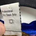 Bob Mackie Vintage  Wearable Art Blue Velour Ebroidered Track Jacket Womens Small Photo 7