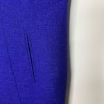 Le Suit  Blue Long Blazer Short Sleeve ? Woven Size Medium? Photo 6