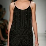 Forever 21 Black beaded sleeveless mini
 dress with spaghetti straps #glamour  M Photo 0