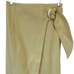 Vince . Gabardine Side Buckle Cotton-Blend Midi Wrap Skirt Photo 2
