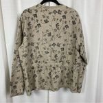 Flax Beige&Black Floral Linen&Cotton Blazer Jacket Sz.M Photo 6