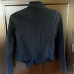 Vince Frayed Edge Knit Moto Jacket Top Dark Navy Size Small Photo 9
