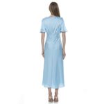 Alexia Admor NWT Lorelei Halogen Blue Satin Button Midi Dress Photo 1