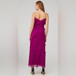 Amur Chara Ruffle Evening Gown in Purple Sangria Size 2 Photo 2