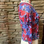 Fashion Bug  Y2K Floral 3/4 sleeve babydoll style v neck blouse size M Photo 1