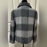 Talbots NWOT Gray and White Buffalo Plaid Zip Front Wool Blend Jacket Photo 4
