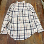Marine layer Women's  Plaid Button Down L White Blue Red Photo 10
