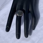 Trendy Sterling Silver Women's Ring with Ornate Band Photo 6