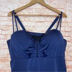 Cacique Lane Bryant  | 42D Navy Tankini Swimsuit Top W/Built in Molded Cups Photo 1