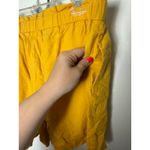 Banana Republic  Yellow Gold Linen Blend Paperbag Pull-On Baggy Shorts Large Photo 6