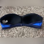 Athleta Women's Royal Blue and Navy Bandeau Bikini Top Sz L No Straps Photo 5