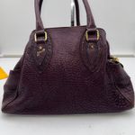 Fendi Du Jour RARE Leather Handbag Purple Top Handle Satchel Designer Bag Photo 2