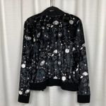 Betsey Johnson  Black Velour Celestial Print Jacket Sz.S Photo 9