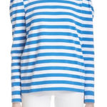 Ganni  Blue and White Striped Top S Photo 0