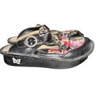 Alegria  Red genuine Leather Lace-up Sneakers Women Sz 37 Photo 2