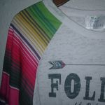 L&B Life Lucky & Blessed L Serape Follow Arrow to Frio Get Loca Top Pink Size L Photo 2