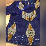 Vintage night vogue cocktail blouse silk size medium Blue Photo 6