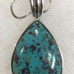 Genuine Whitney Kelly Turquoise Sterling Silver Necklace Green Photo 0
