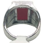 Silver Boho Ring with Red Stone Photo 5