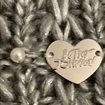 Betsey Johnson Scarf Silver Gray Pearl Beads Infinity Cowl Neck Knit Neck Warmer Photo 2