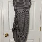 Papaya Striped High-Low Dress Photo 0