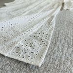 ZARA  Openwork Eyelet White Maxi Shirt Dress Long Sleeve Coverup Size XS Photo 10