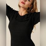 Rouje Paris Javier Sweater Mini Dress Black Size 4 Classic Minimalist Party Photo 2