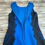 Brand Unknown Women's Mini Sleeveless Fitted Dress S SM Small Blue Black Lace Photo 9
