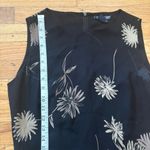 Vintage Harold's Black Floral Silk Maxi Dress Soze 6 Photo 1