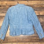Talbots Linen Blend Light Blue Textured Blazer Photo 2