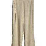 Madewell Linen Wideleg Pull On Pants Size 10 Women’s Tan Photo 0