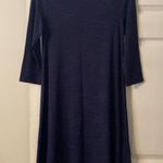 Hilary Radley  3/4 sleeve dress size S length 34” bust 30/32” navy blue color Photo 5