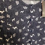 Urban Outfitters  Romper Waffle Thermal Deer Floral Blue New Small Photo 1